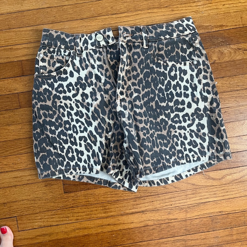 High Waist Leopard Print Women's Shorts